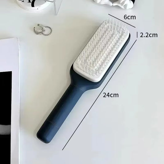 Self Cleaning Hair Brush Comb Retractable Hair Brushes Easy Clean Hair Comb with Retractable Bristles anti Static Massage Comb